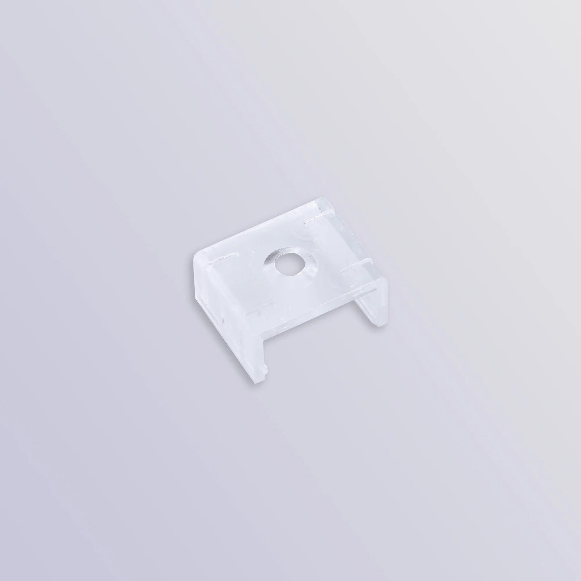 Tiras 20.8mm x 10mm Transparent PC Profile Fixing Clip With Hole (1pc) for M7381 / M7382 / M7383 M7391  Mantra Fusion Tiras LED Profile